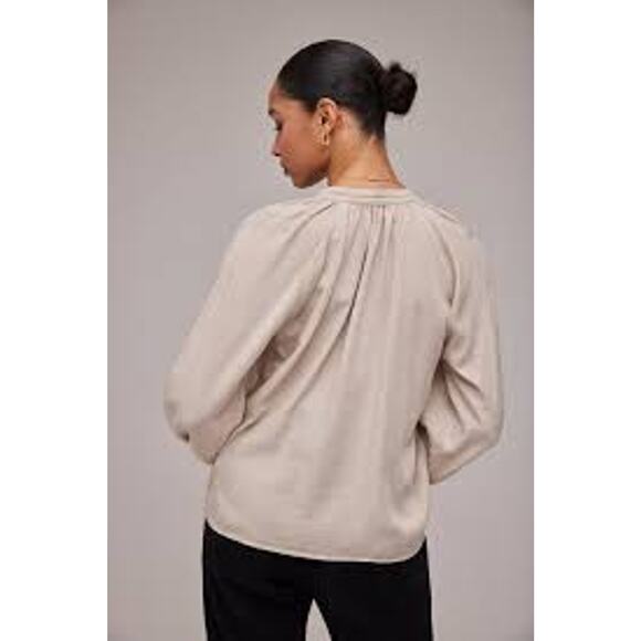 Bella Dahl Raglan Full Sleeve Button Down B4995-F16-303 Tan High Desert Large L - Picture 4 of 5